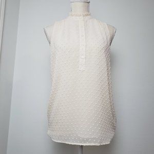 J crew cream sleeveless blouse top 4